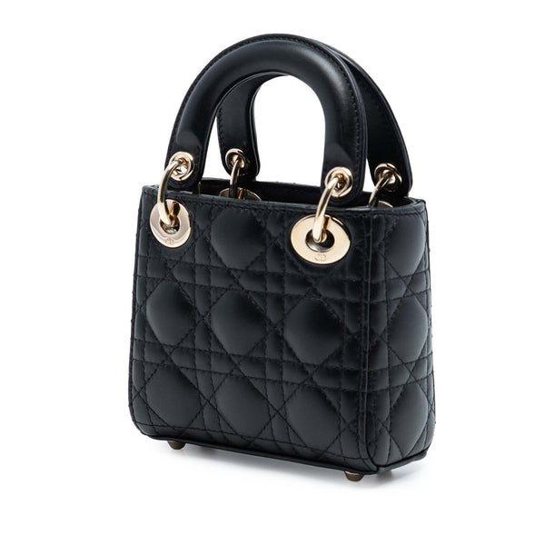 Dior Micro Lambskin Cannage Lady Dior