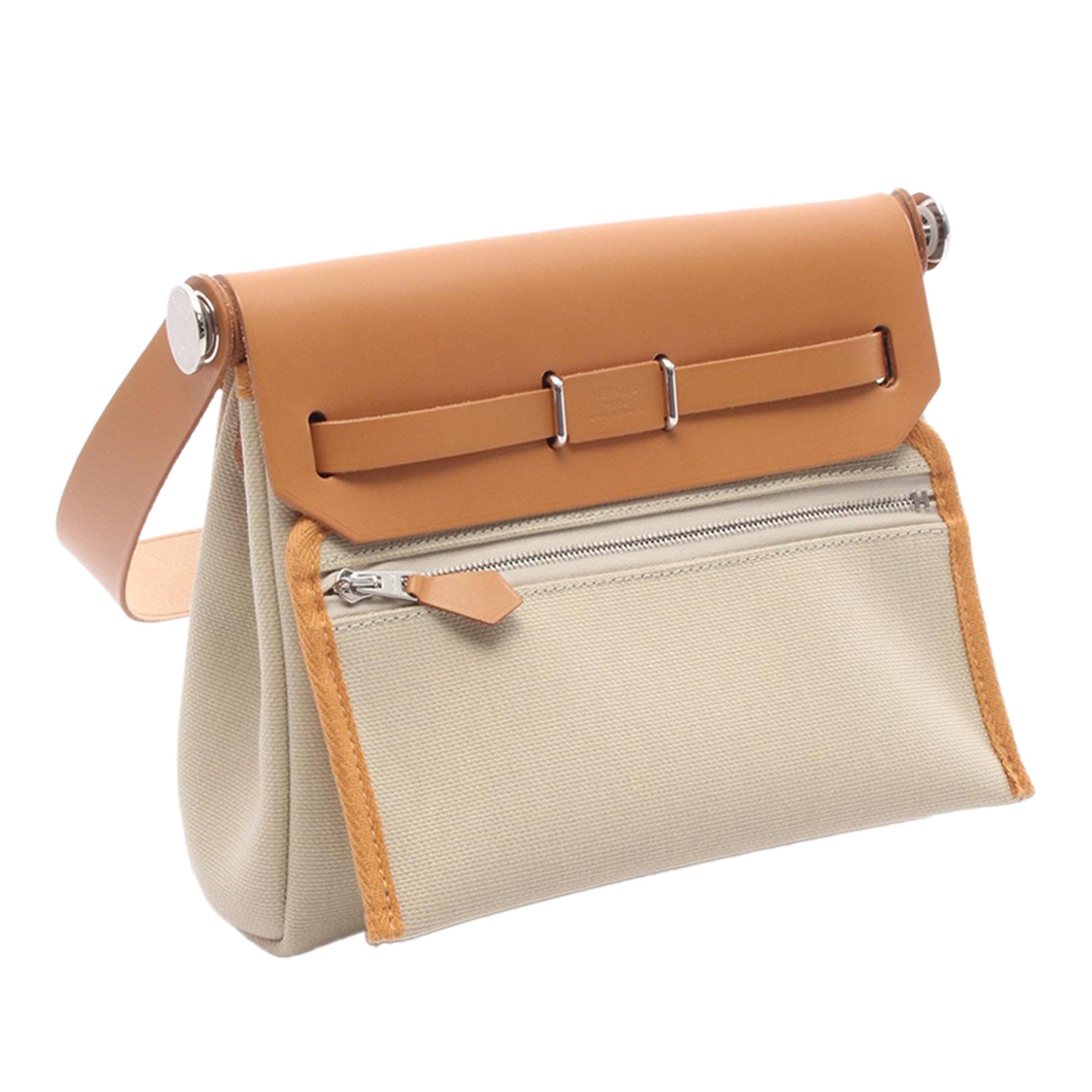Hermes Military Toile and Vache Hunter Herbag Zip 20
