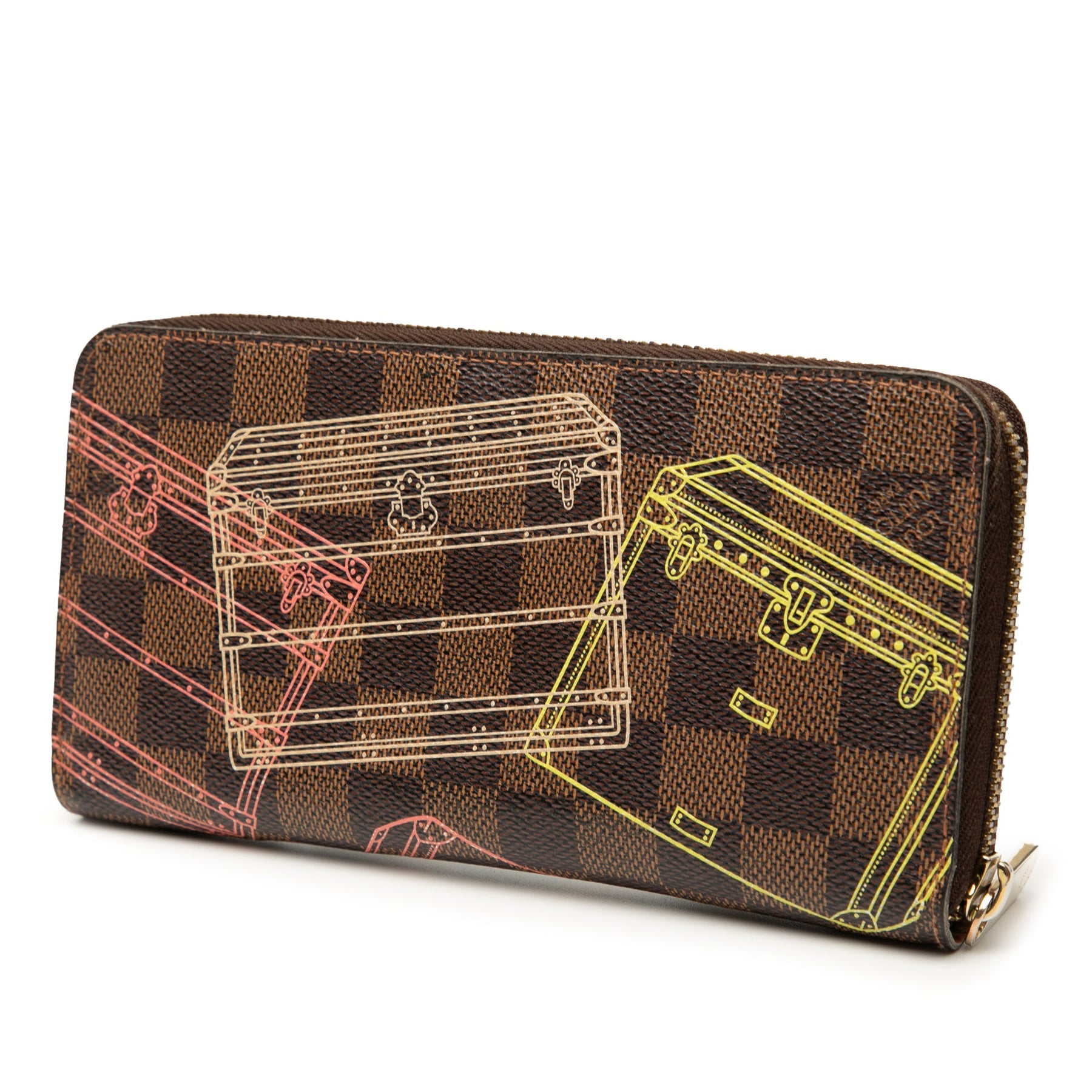 Louis Vuitton Damier Ebene Inventuer Trunks and Locks Zippy Wallet