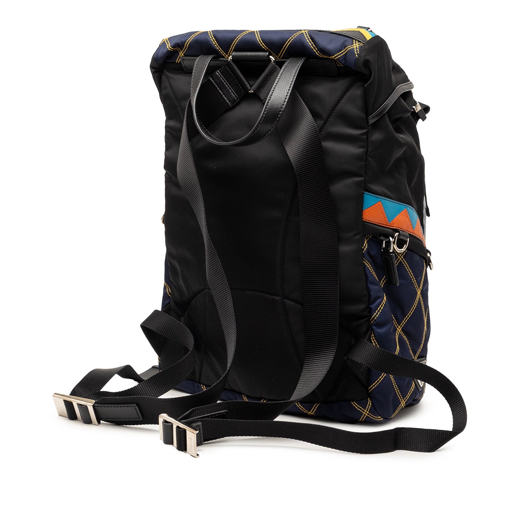 Prada Tessuto Impunturato Double Buckle Backpack