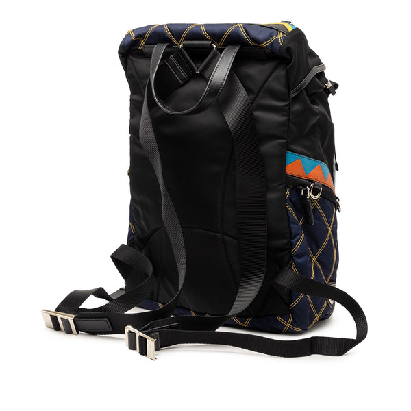 Prada Tessuto Impunturato Double Buckle Backpack