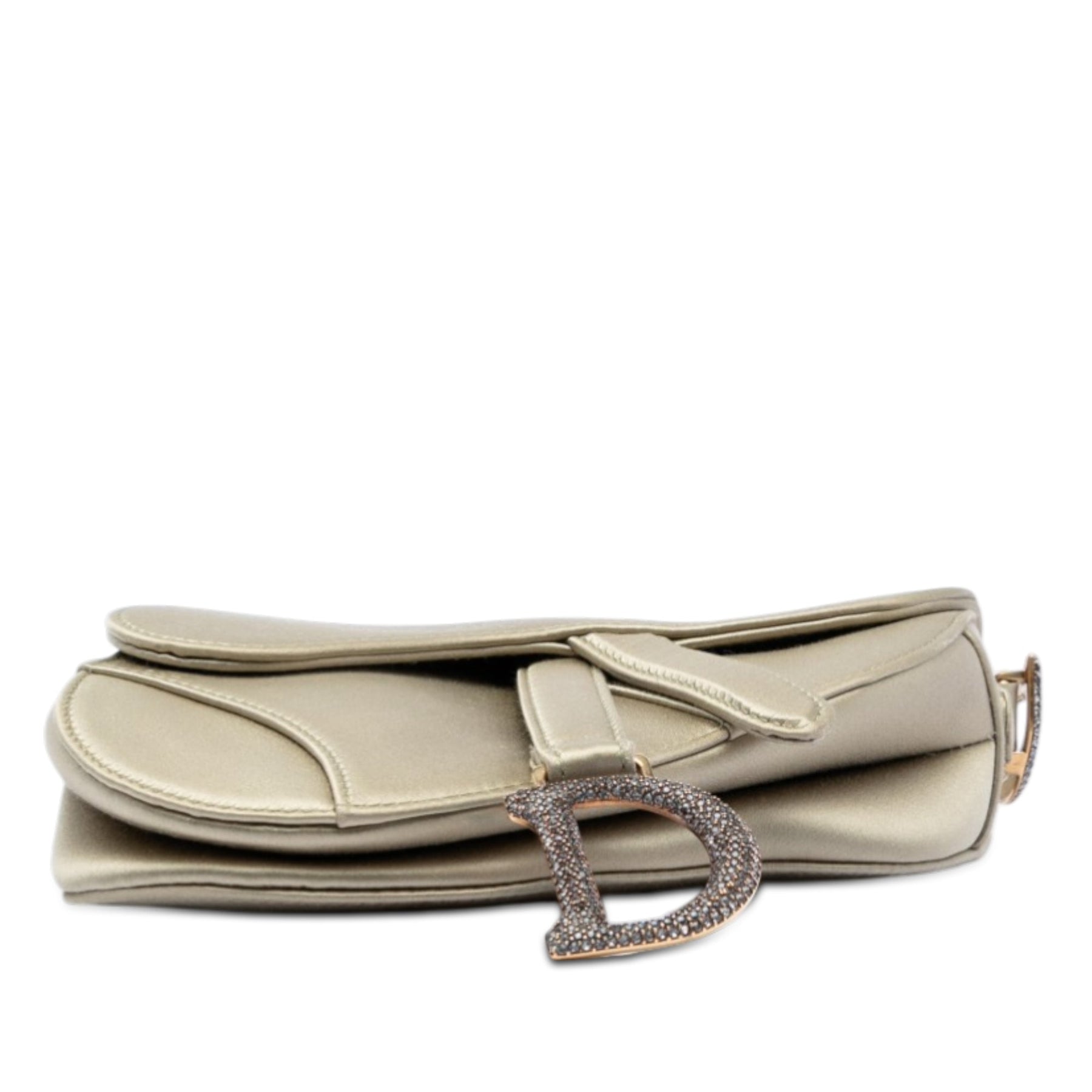 Dior Mini Satin Crystal Embellished Saddle Bag
