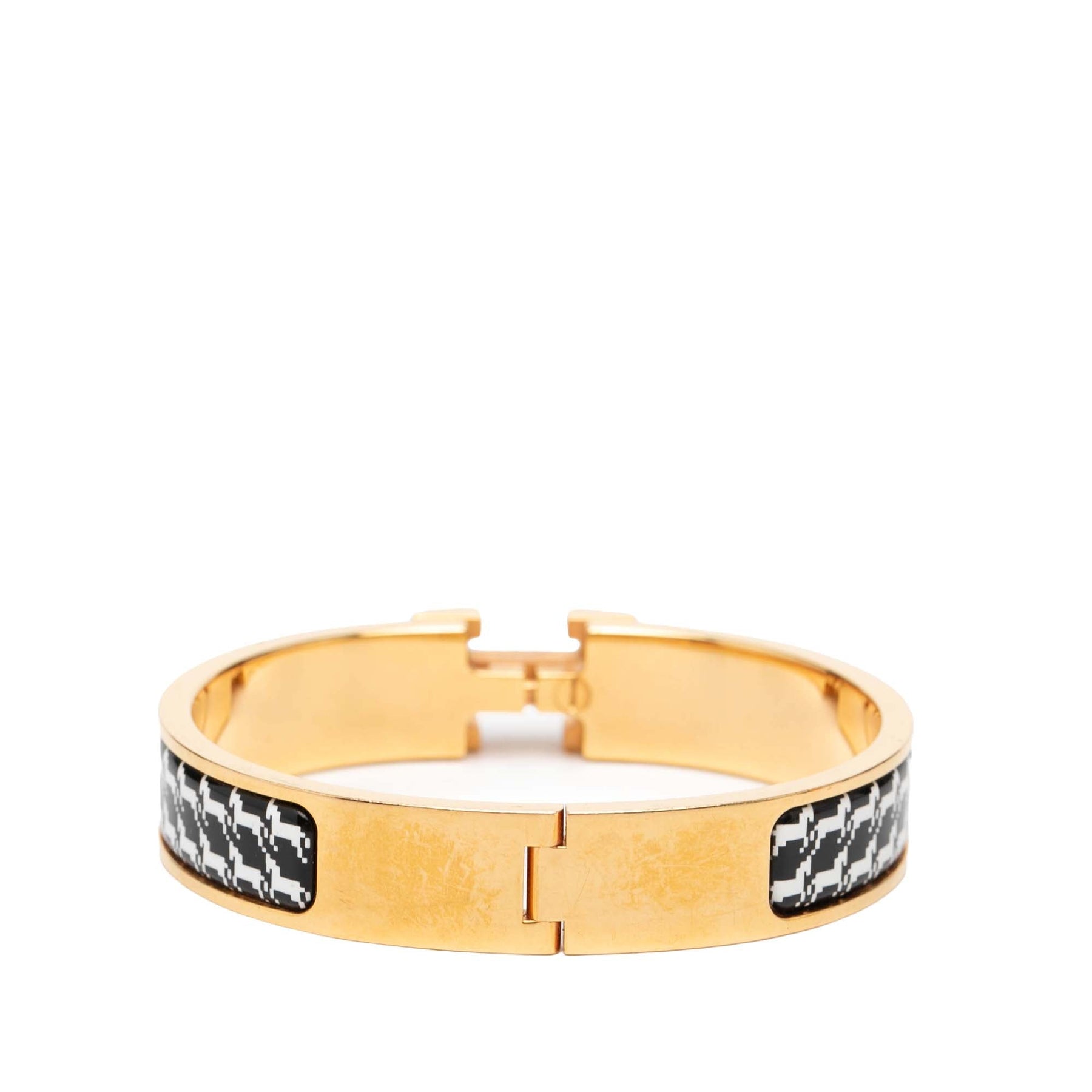 Hermes Narrow Enamel Cheval Pixel Clic H Bracelet PM