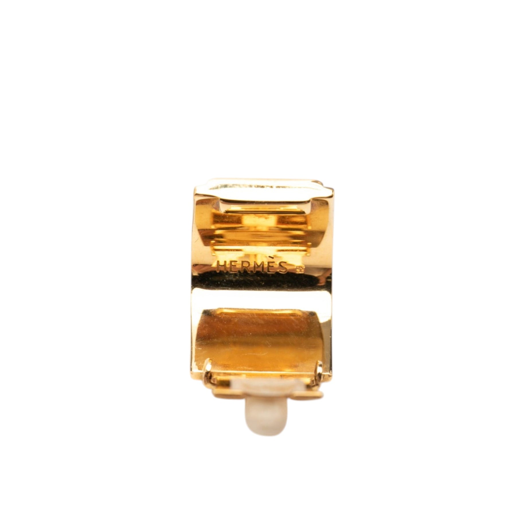 Hermes Gold Plated Enamel Cloisonne Clip On Earrings