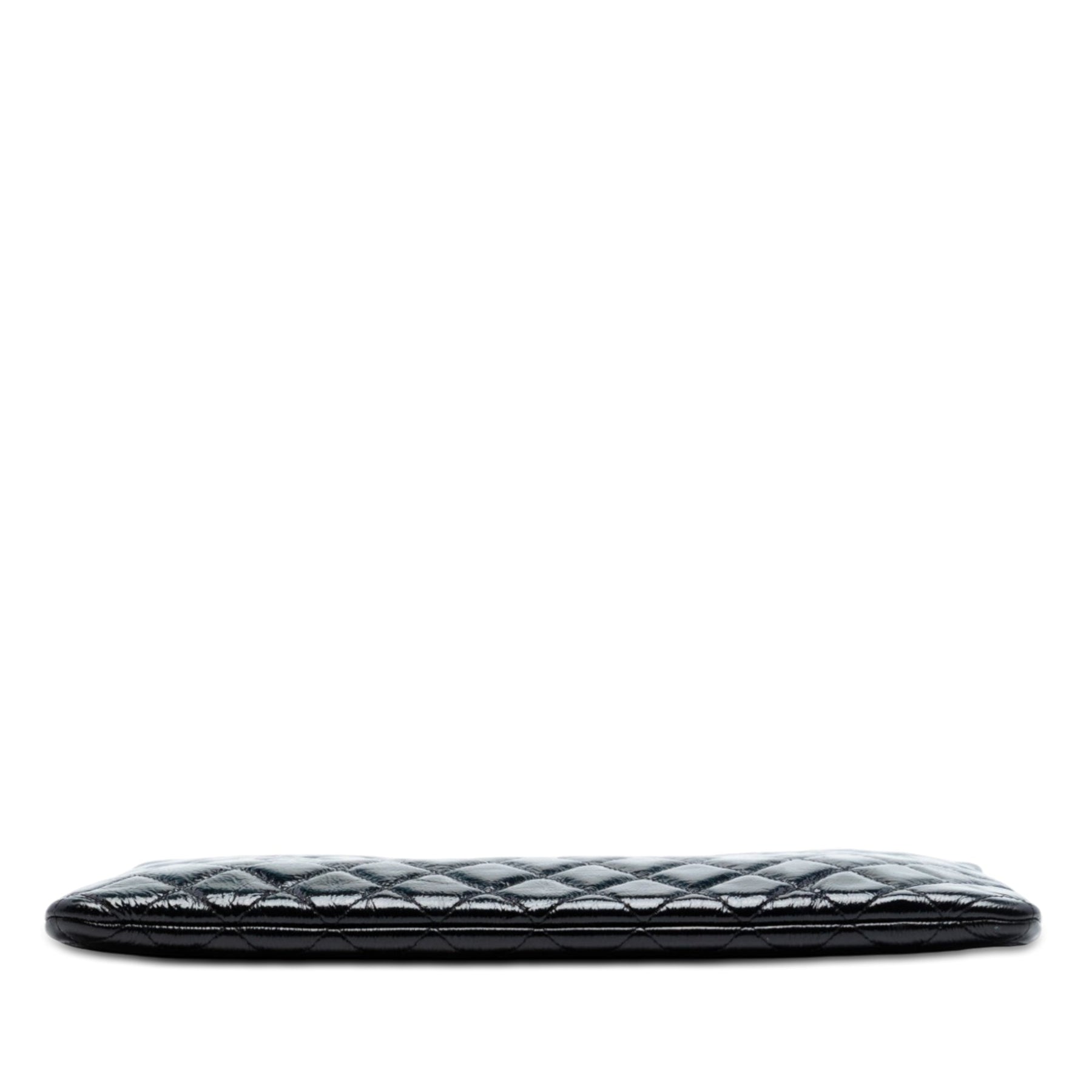 Chanel Large Quilted Patent O Case Clutch