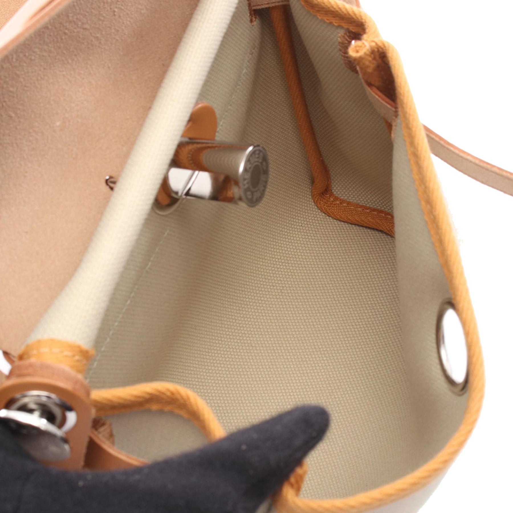 Hermes Military Toile and Vache Hunter Herbag Zip 20