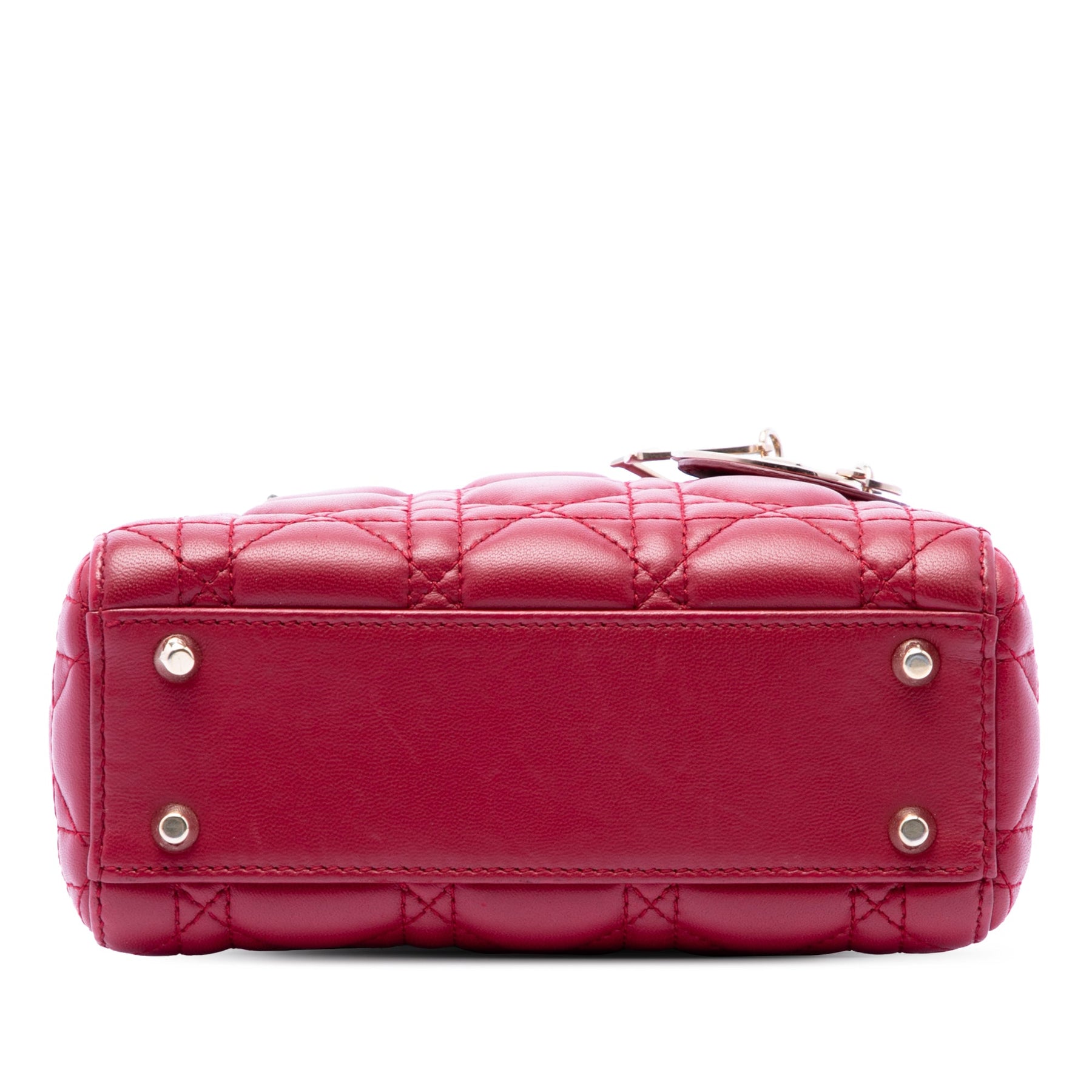 Dior Mini Lambskin Cannage Lady Dior Red
