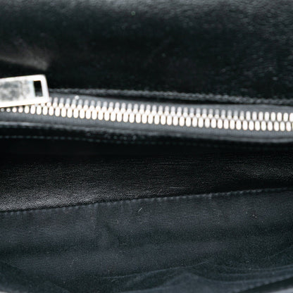 Saint Laurent Medium Chevron Sheepskin Monogram College Satchel