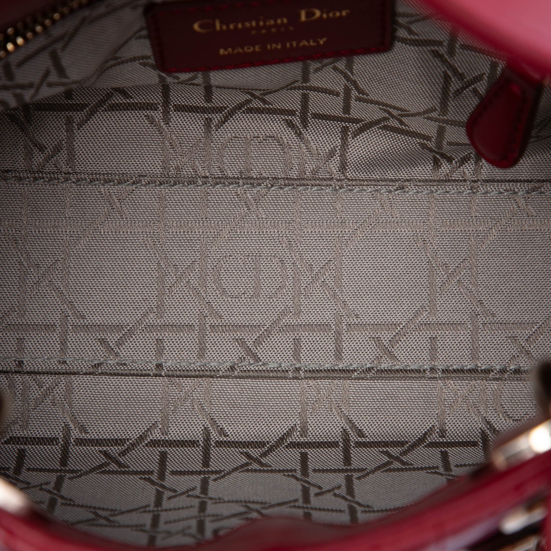 Dior Mini Lambskin Cannage Lady Dior Red