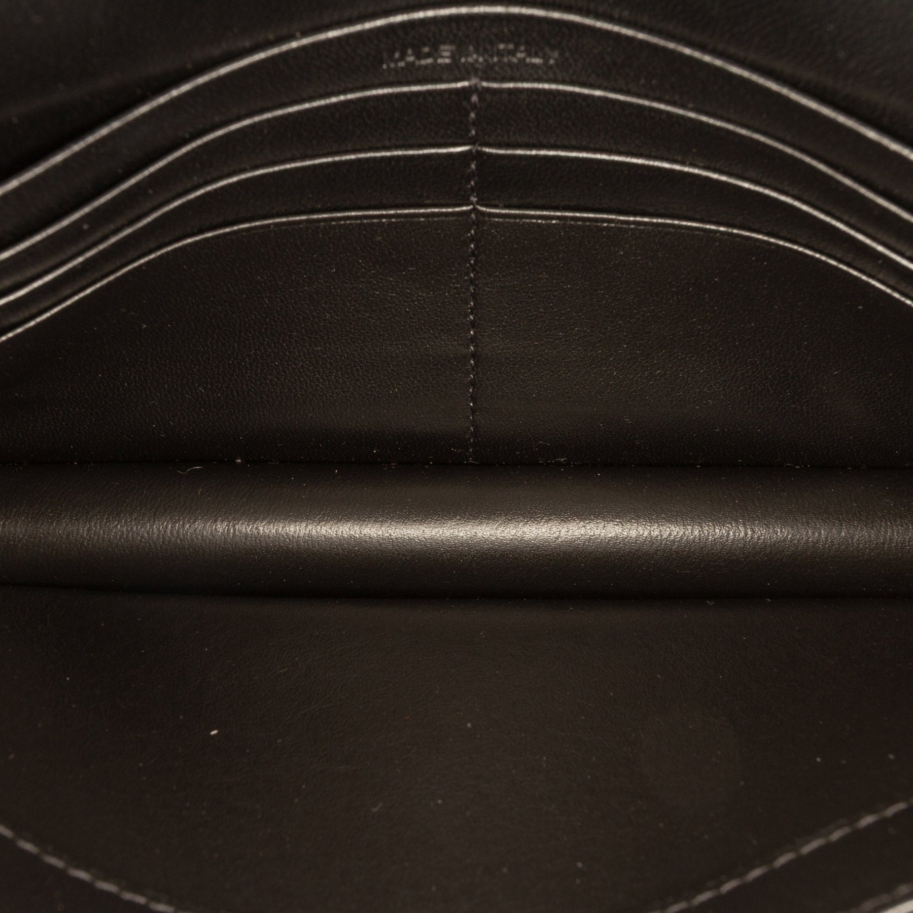 Saint Laurent Chevron Leather Cassandre Envelope Chain Wallet