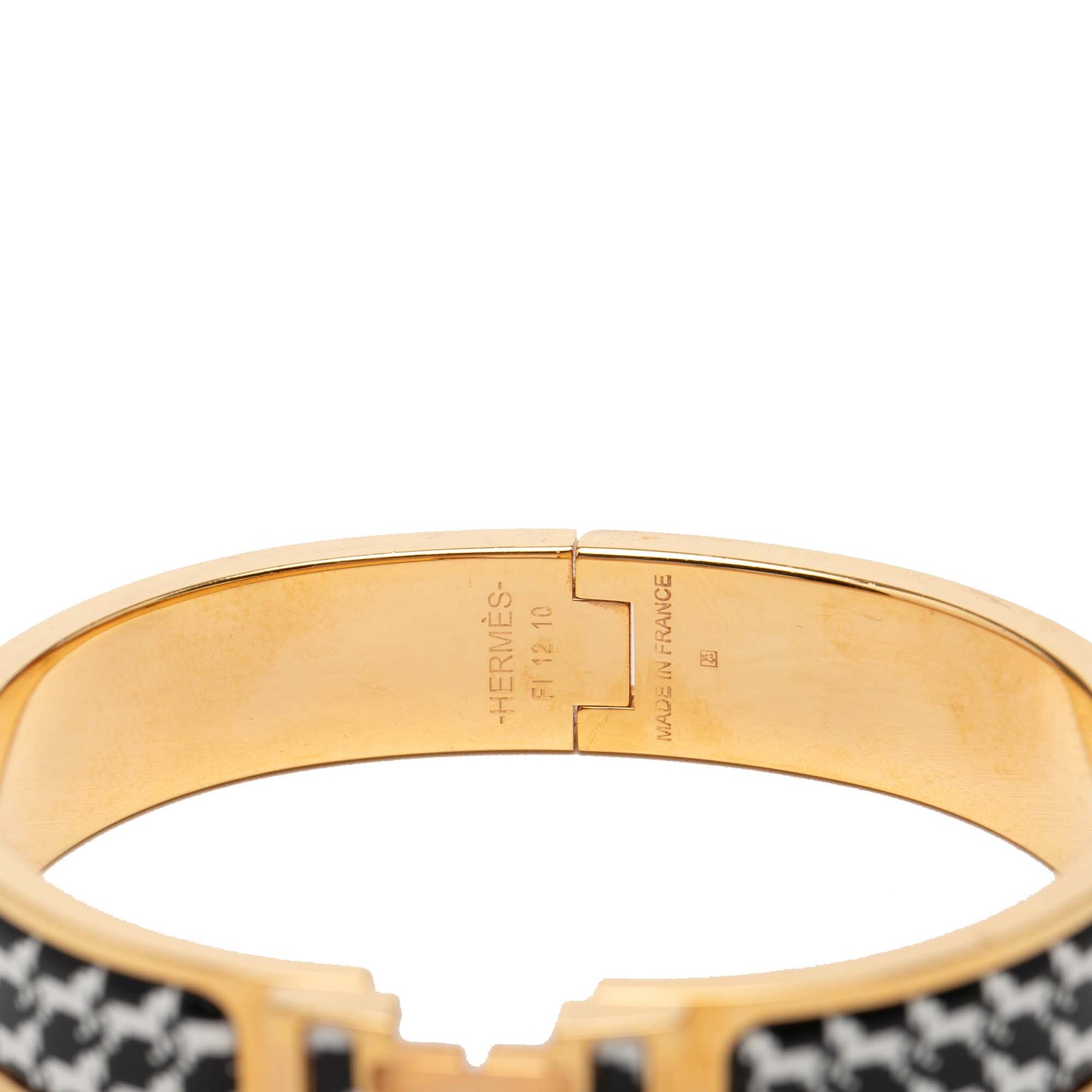 Hermes Narrow Enamel Cheval Pixel Clic H Bracelet PM