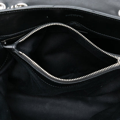 Saint Laurent Medium Chevron Leather Monogram LouLou Shoulder Bag