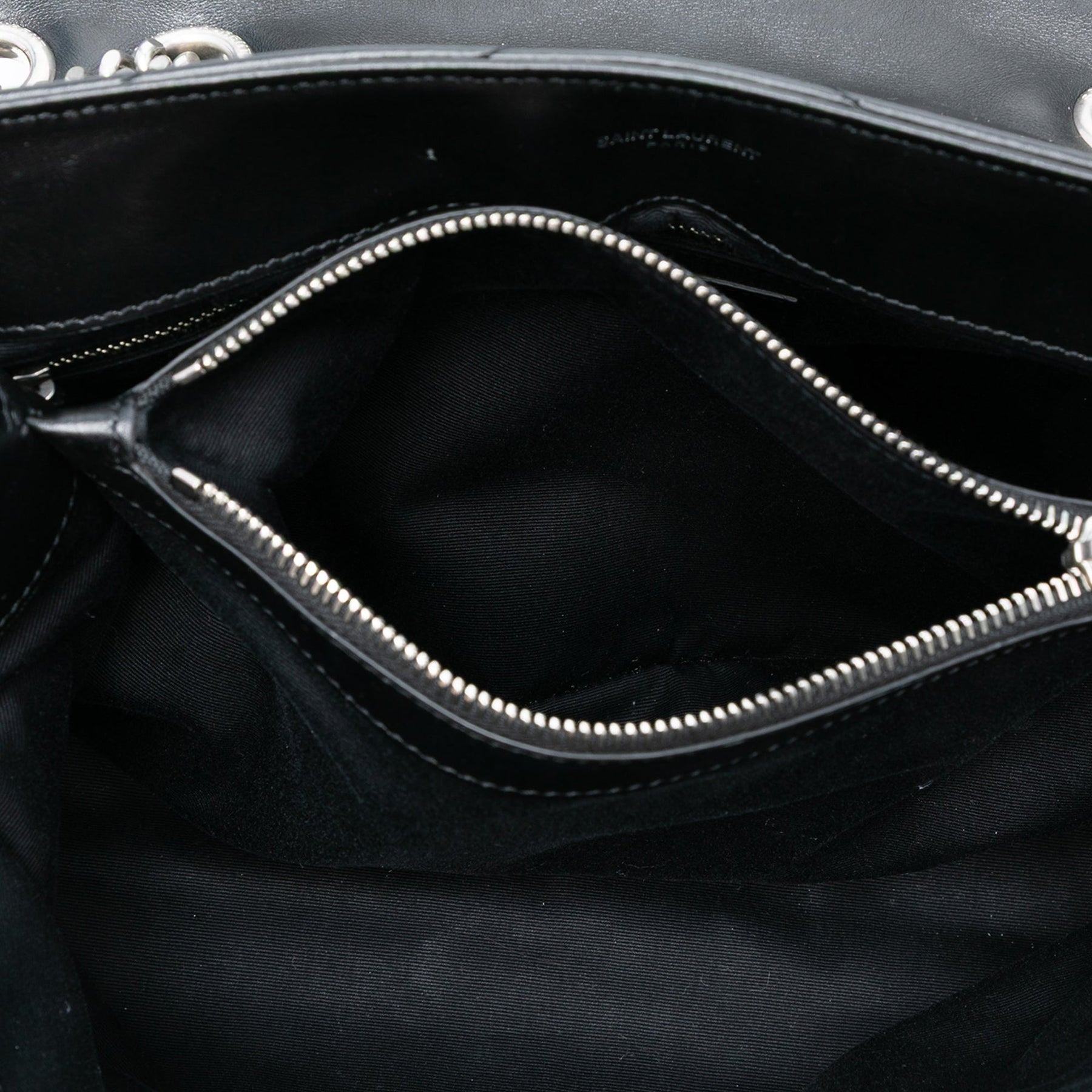 Saint Laurent Medium Chevron Leather Monogram LouLou Shoulder Bag