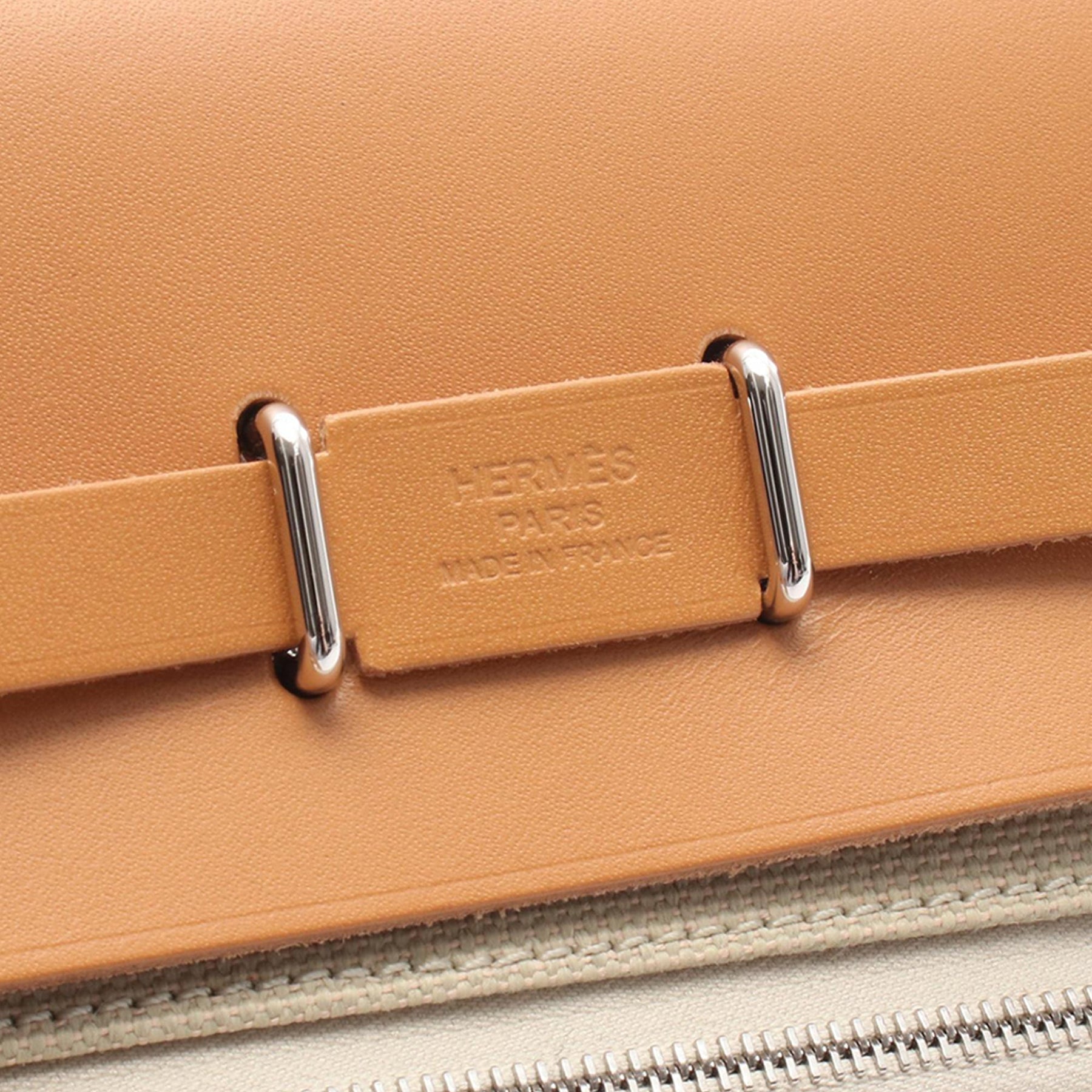 Hermes Military Toile and Vache Hunter Herbag Zip 20