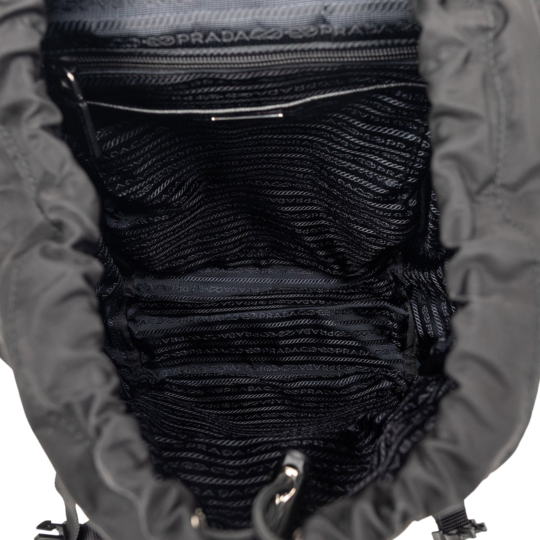 Prada Tessuto Impunturato Double Buckle Backpack