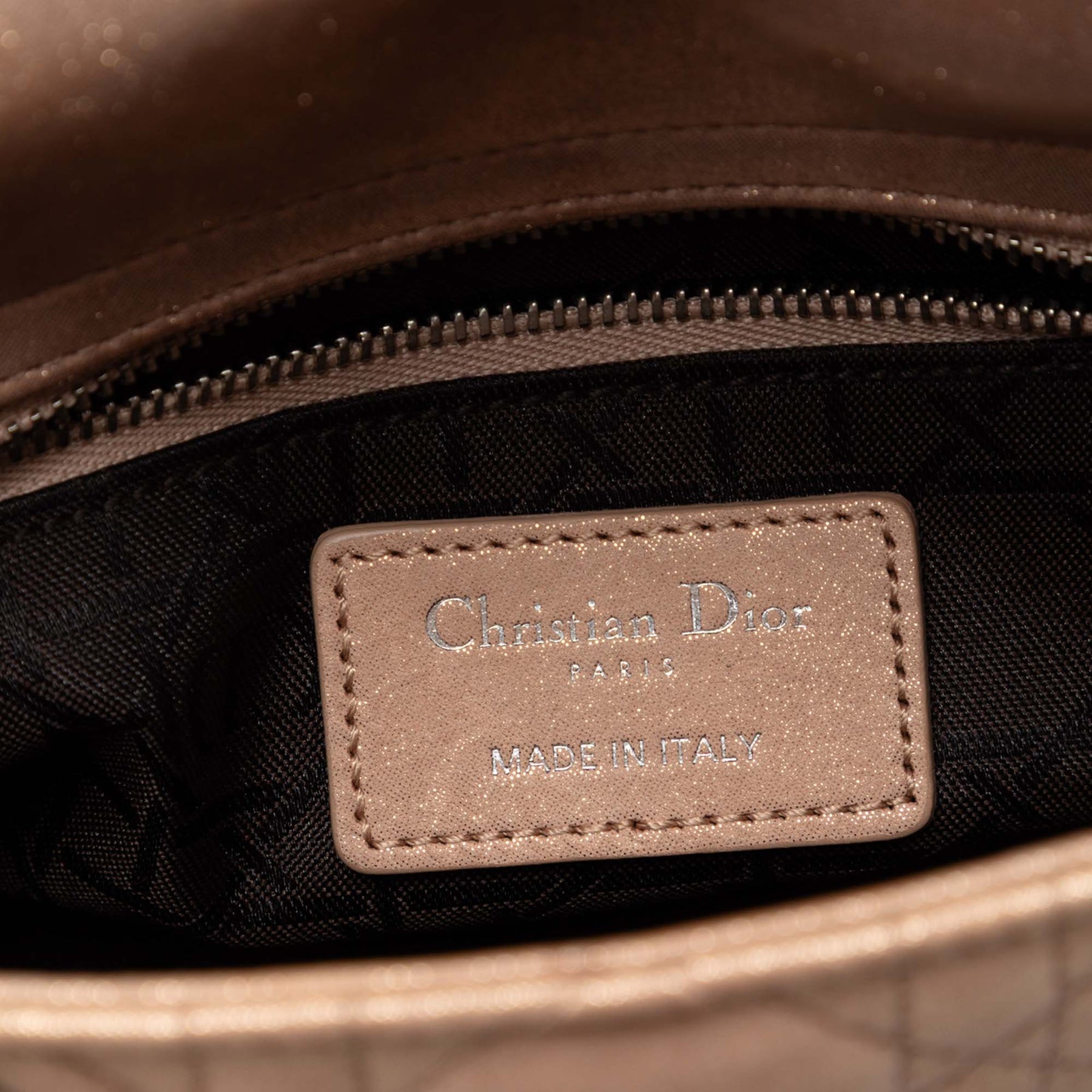Dior Mini Iridescent Lambskin Cannage Lady Dior