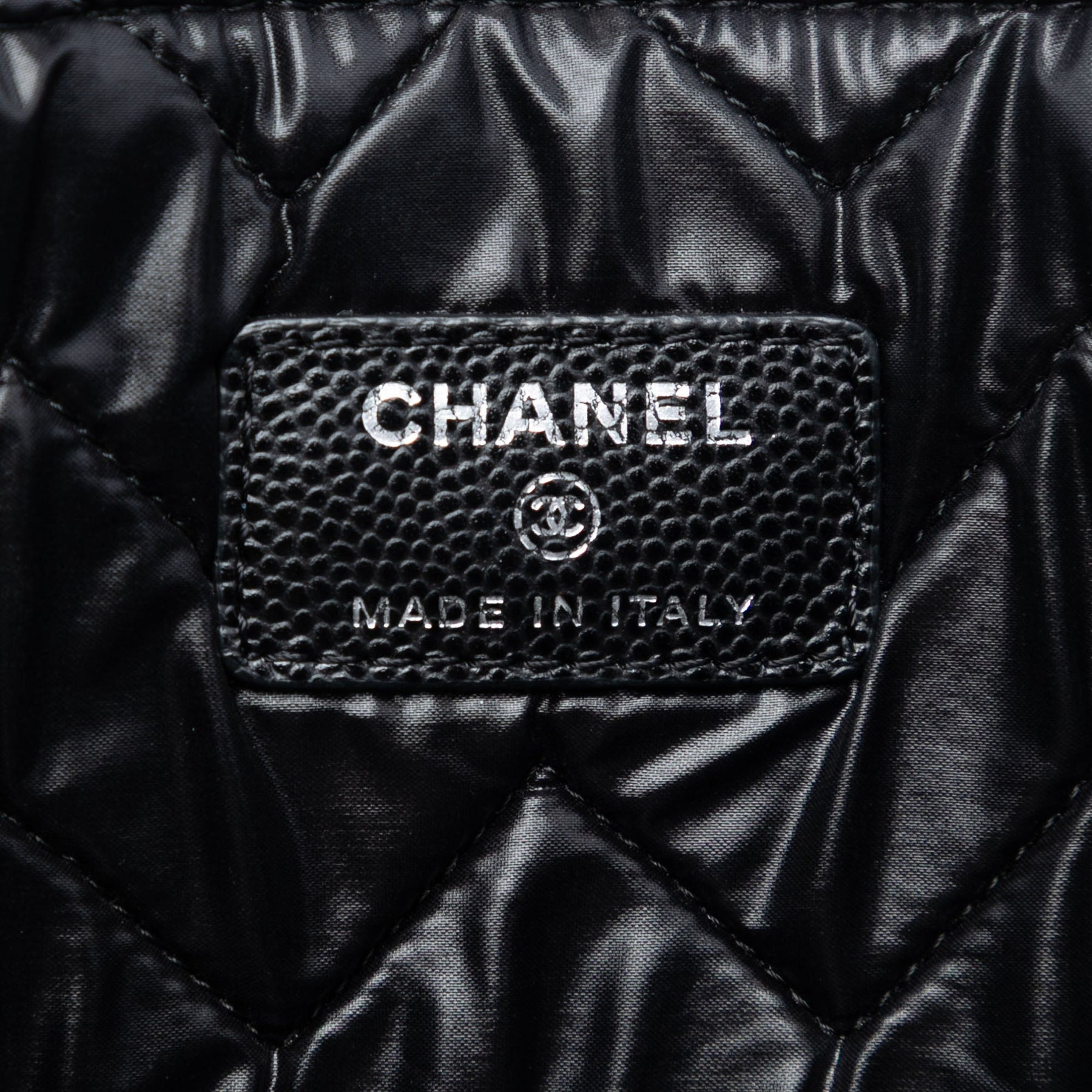 Chanel Large Chevron Caviar O Case Clutch