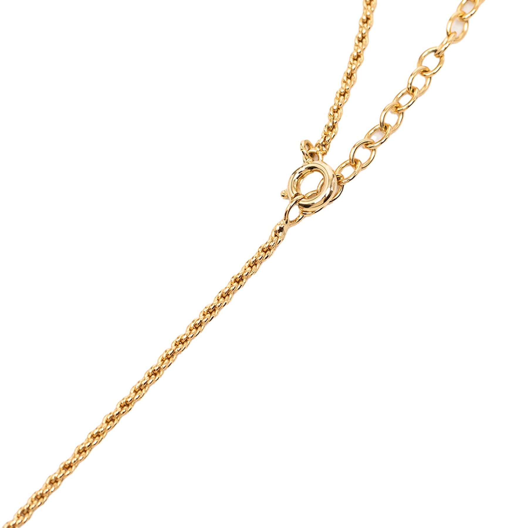 Dior Gold Plated CD Logo Pendant Necklace