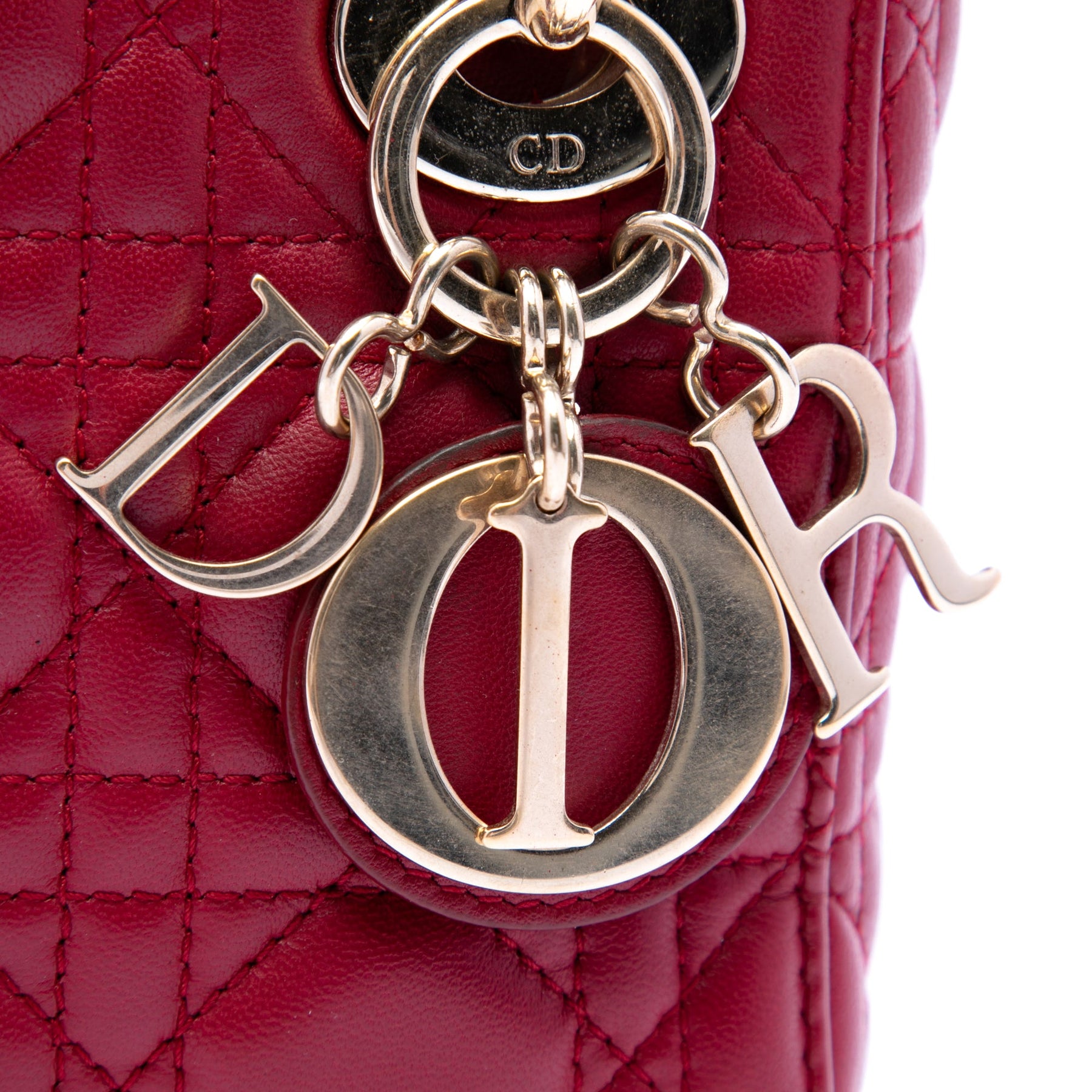 Dior Mini Lambskin Cannage Lady Dior Red