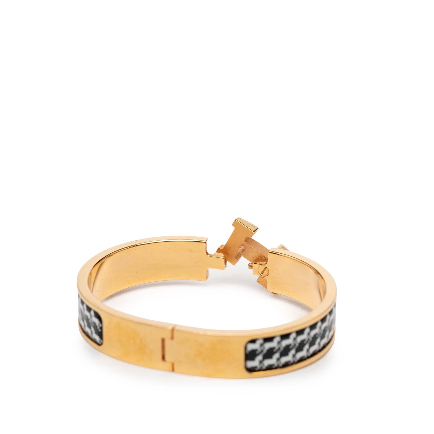 Hermes Narrow Enamel Cheval Pixel Clic H Bracelet PM