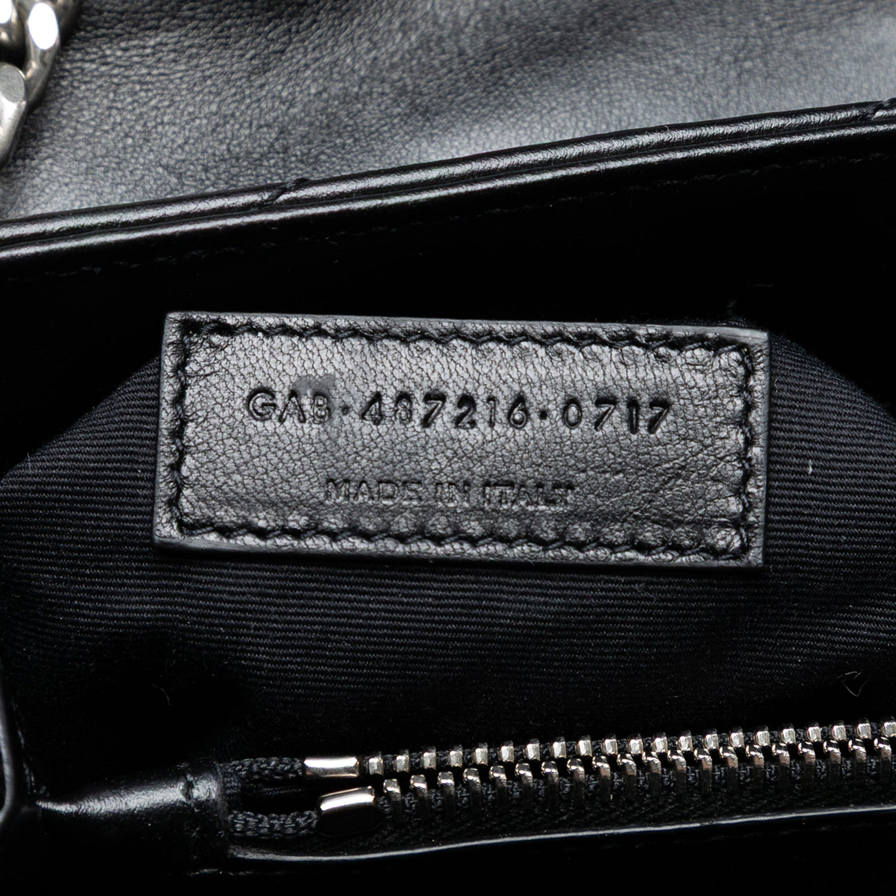 Saint Laurent Medium Chevron Leather Monogram LouLou Shoulder Bag