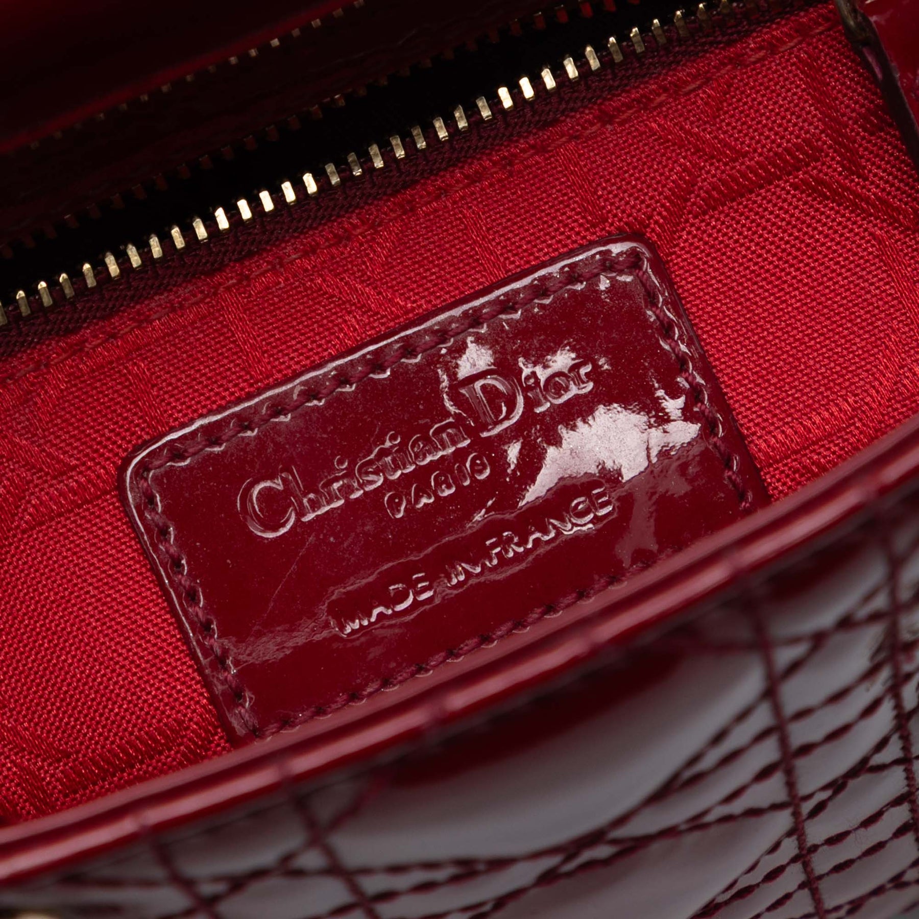 Dior Mini Patent Cannage Lady Dior