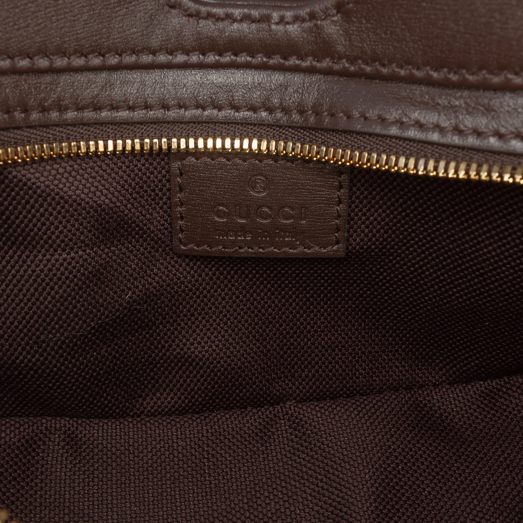Gucci Mini GG Supreme Moon Side Web Shoulder Bag