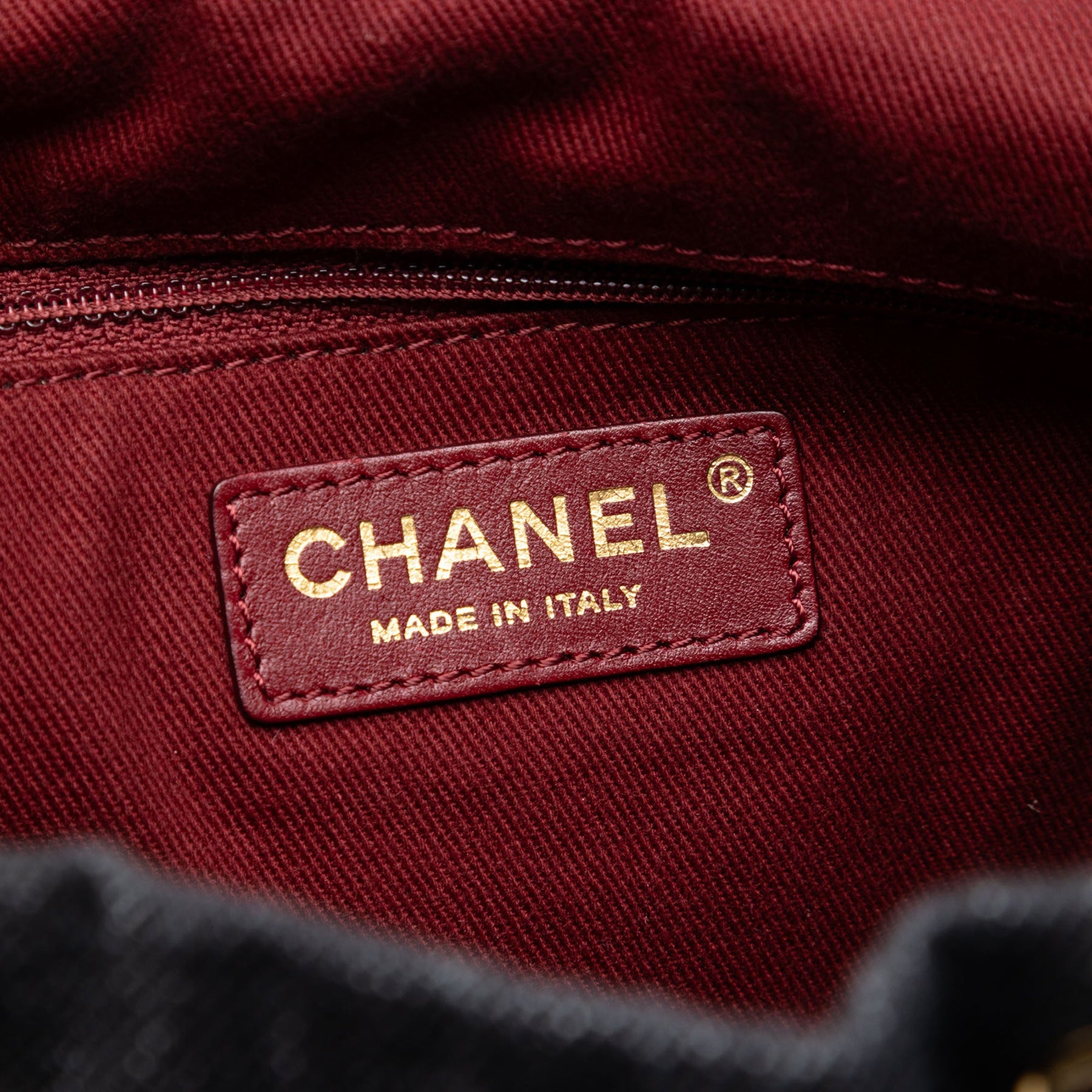 Chanel CC Quilted Denim and Calfskin Backpack