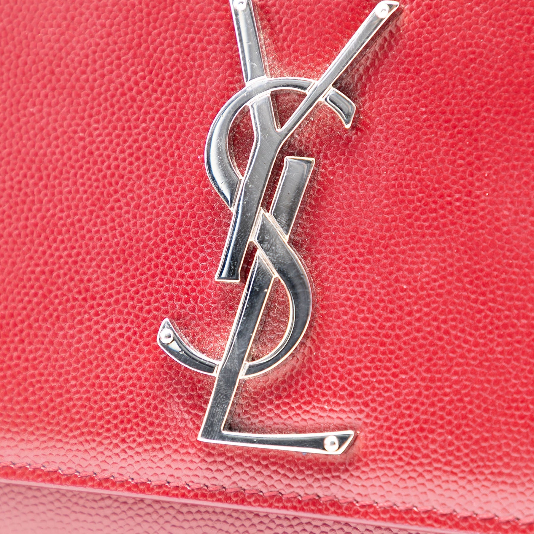 Saint Laurent Medium Grain De Poudre Monogram Kate Crossbody