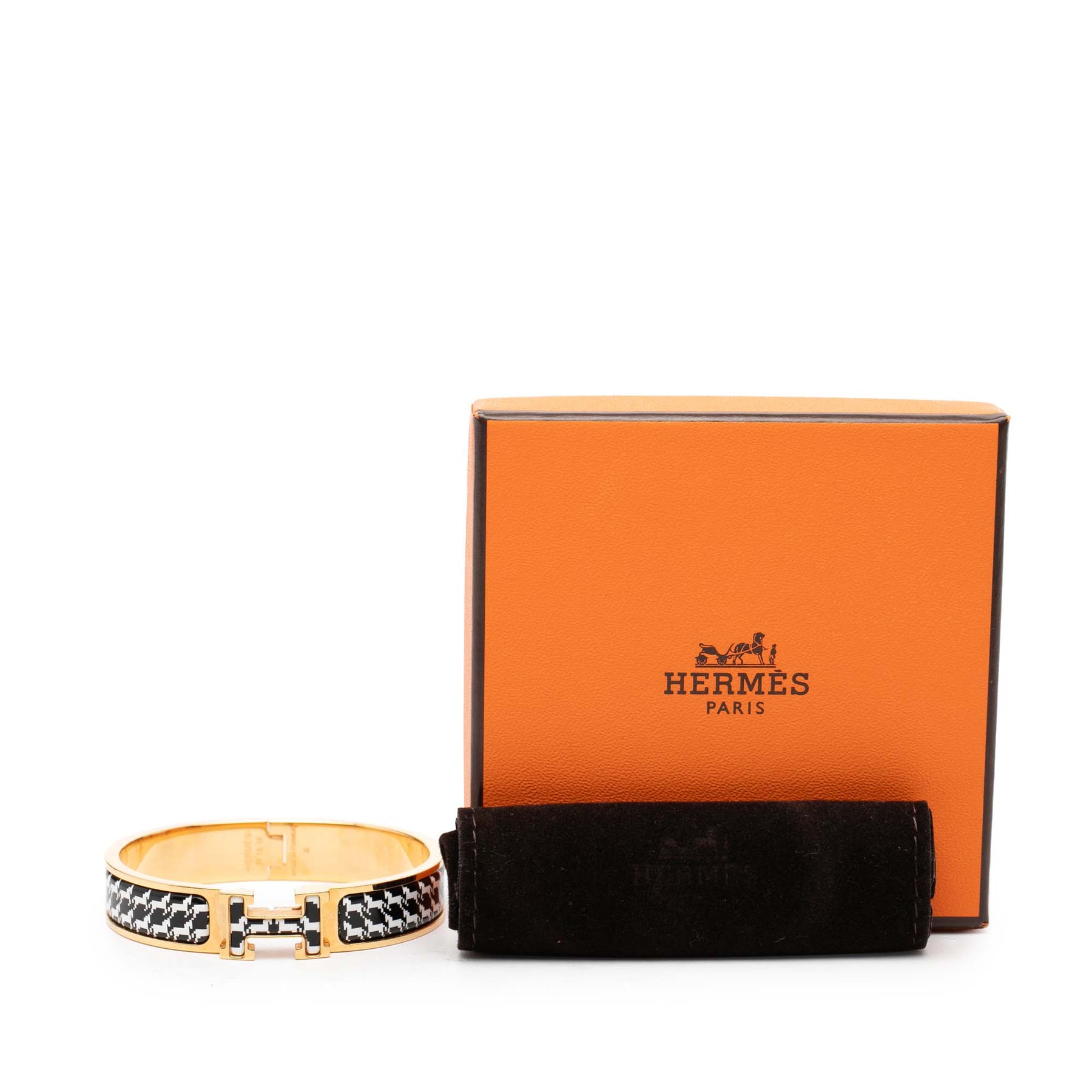 Hermes Narrow Enamel Cheval Pixel Clic H Bracelet PM