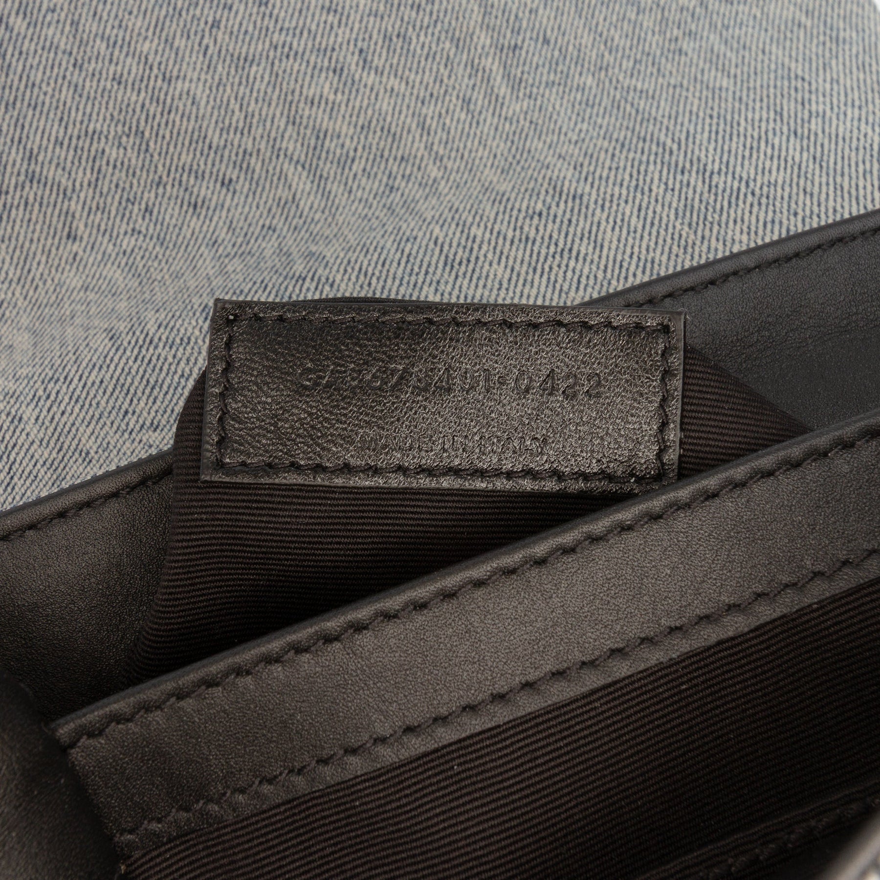 Saint Laurent Toy Matelasse Denim Monogram LouLou Crossbody