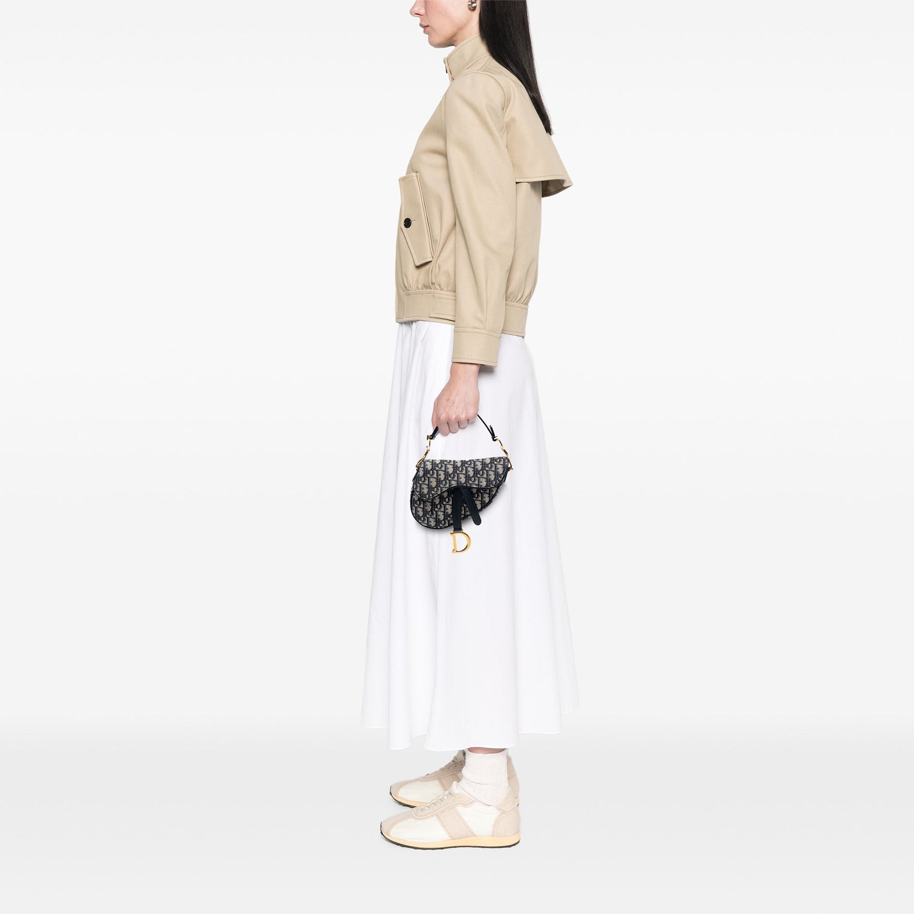 Dior Mini Oblique Canvas Saddle Bag