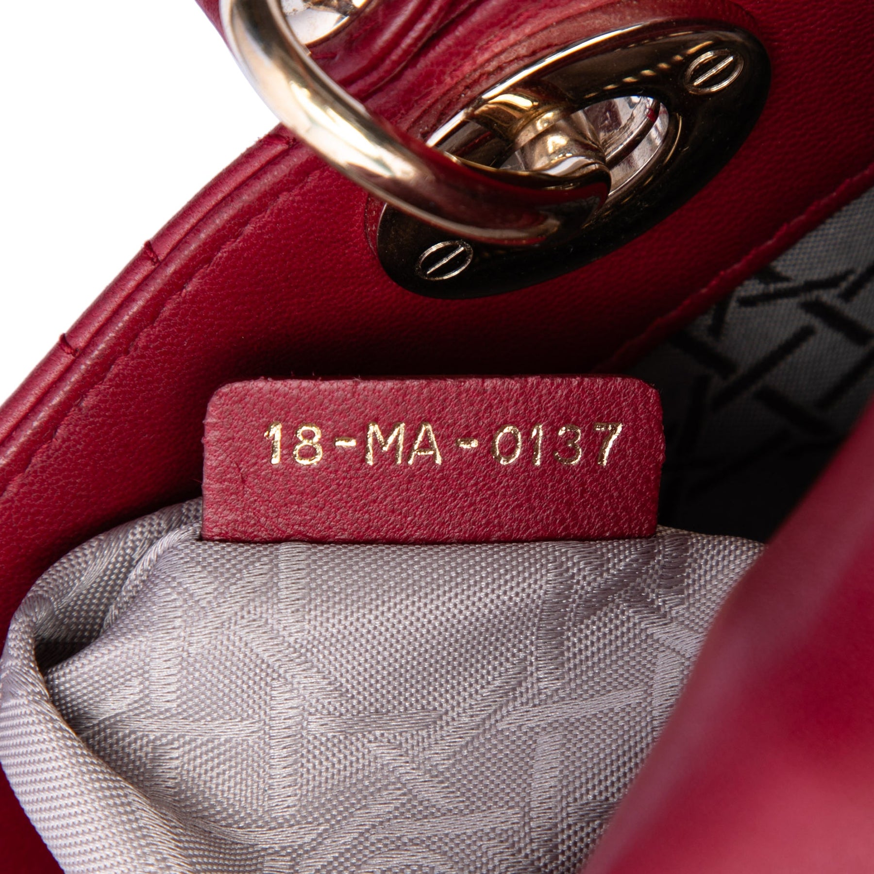 Dior Mini Lambskin Cannage Lady Dior Red