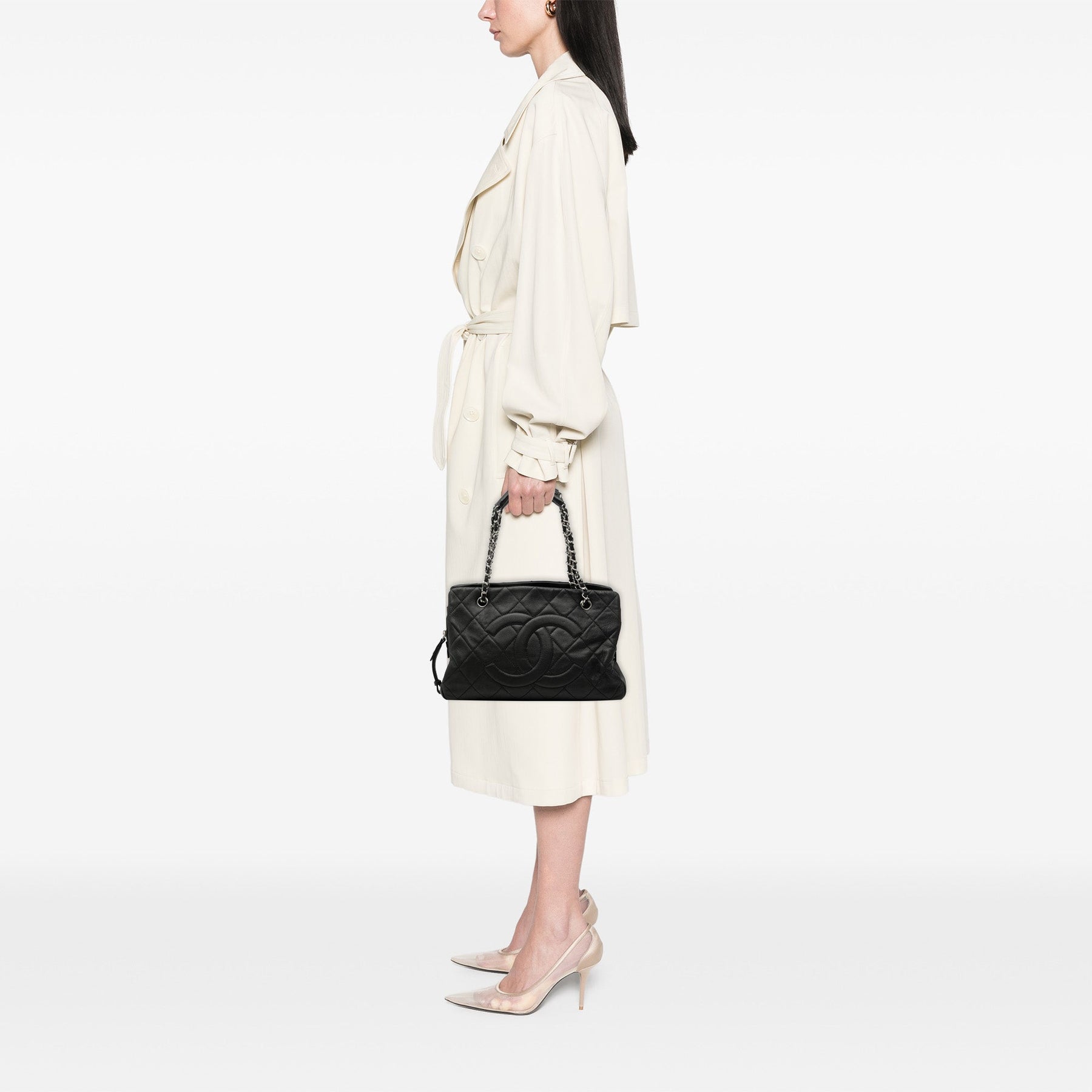 Chanel CC Quilted Caviar Soft Tote