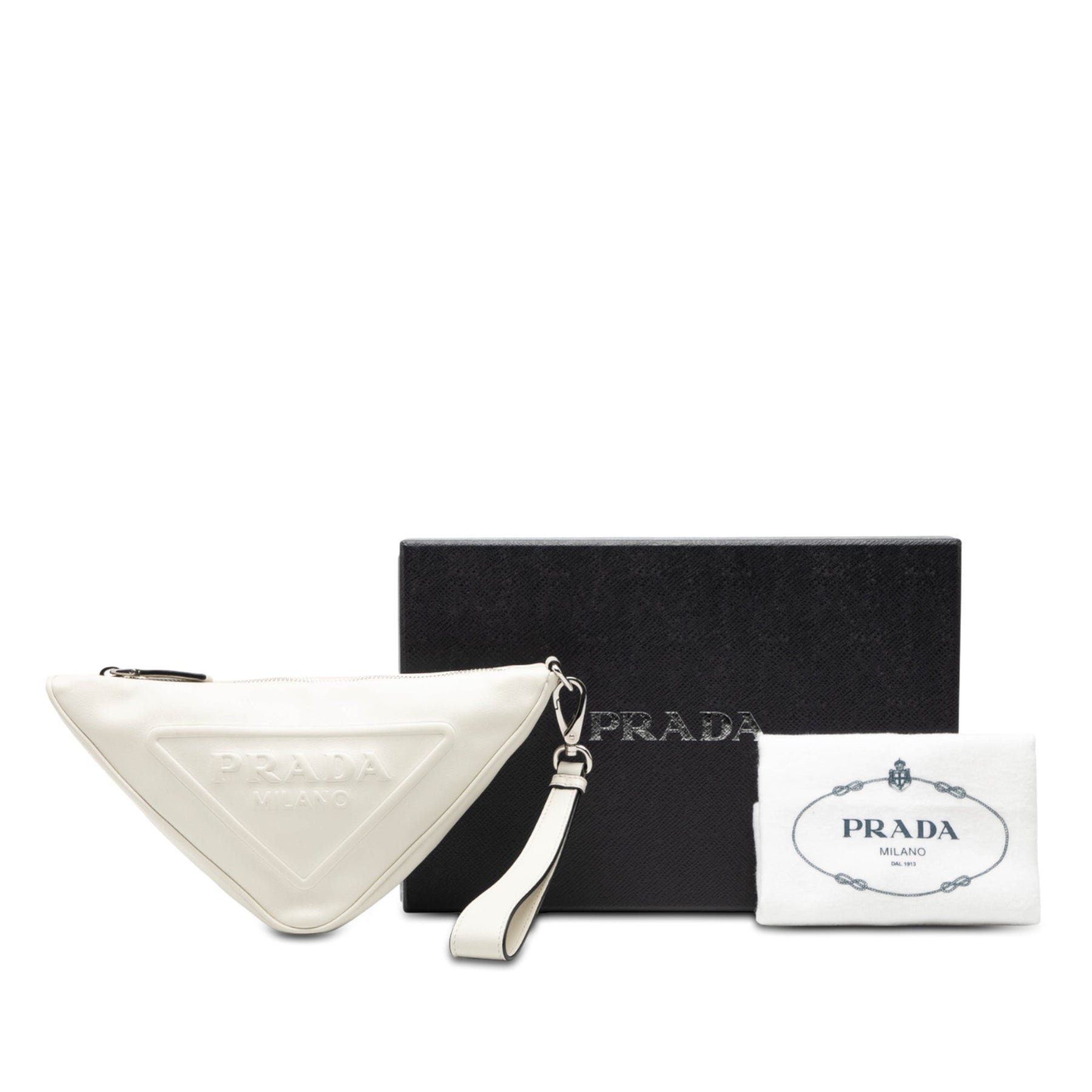 Prada Grace Lux Triangle Wristlet Pouch