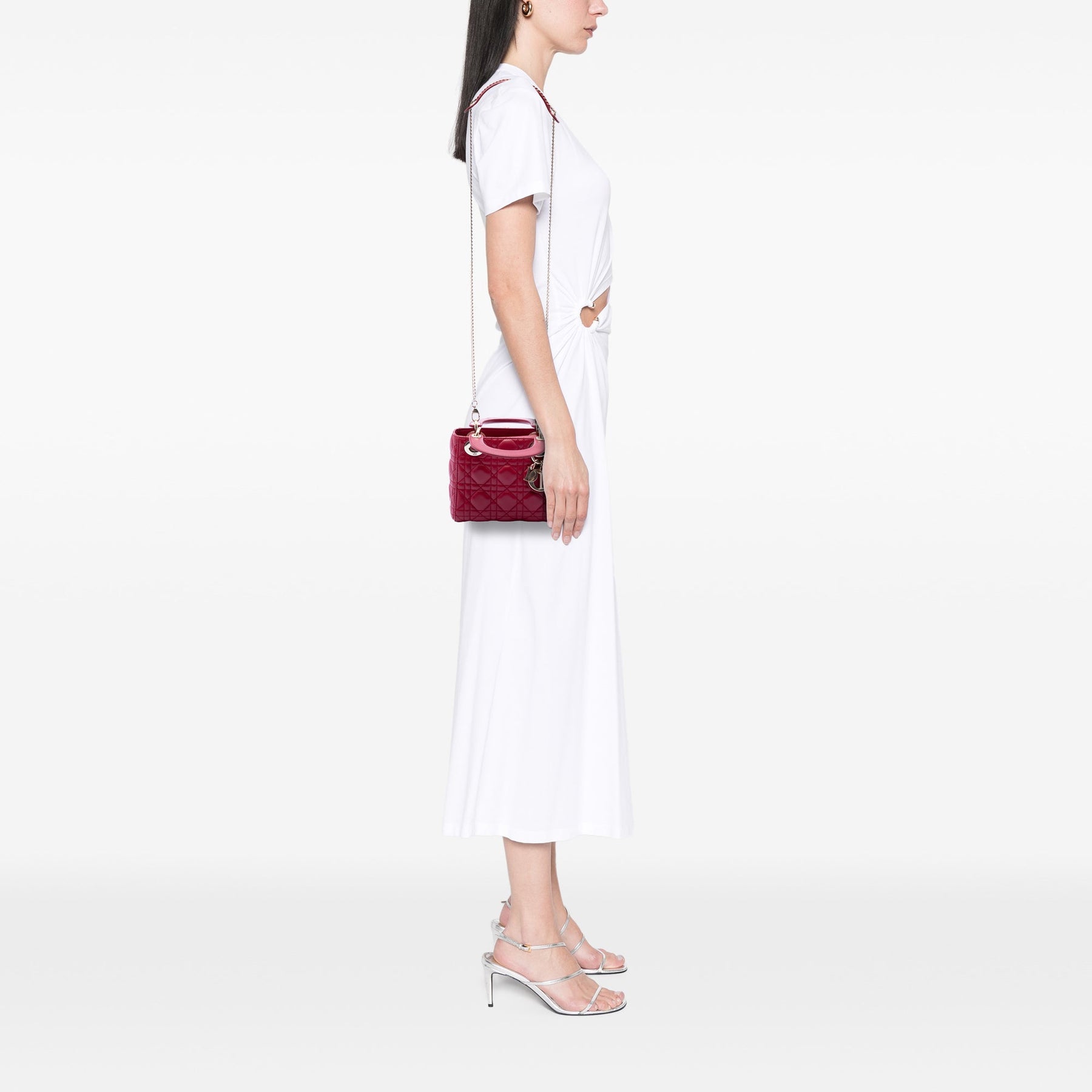 Dior Mini Lambskin Cannage Lady Dior Red