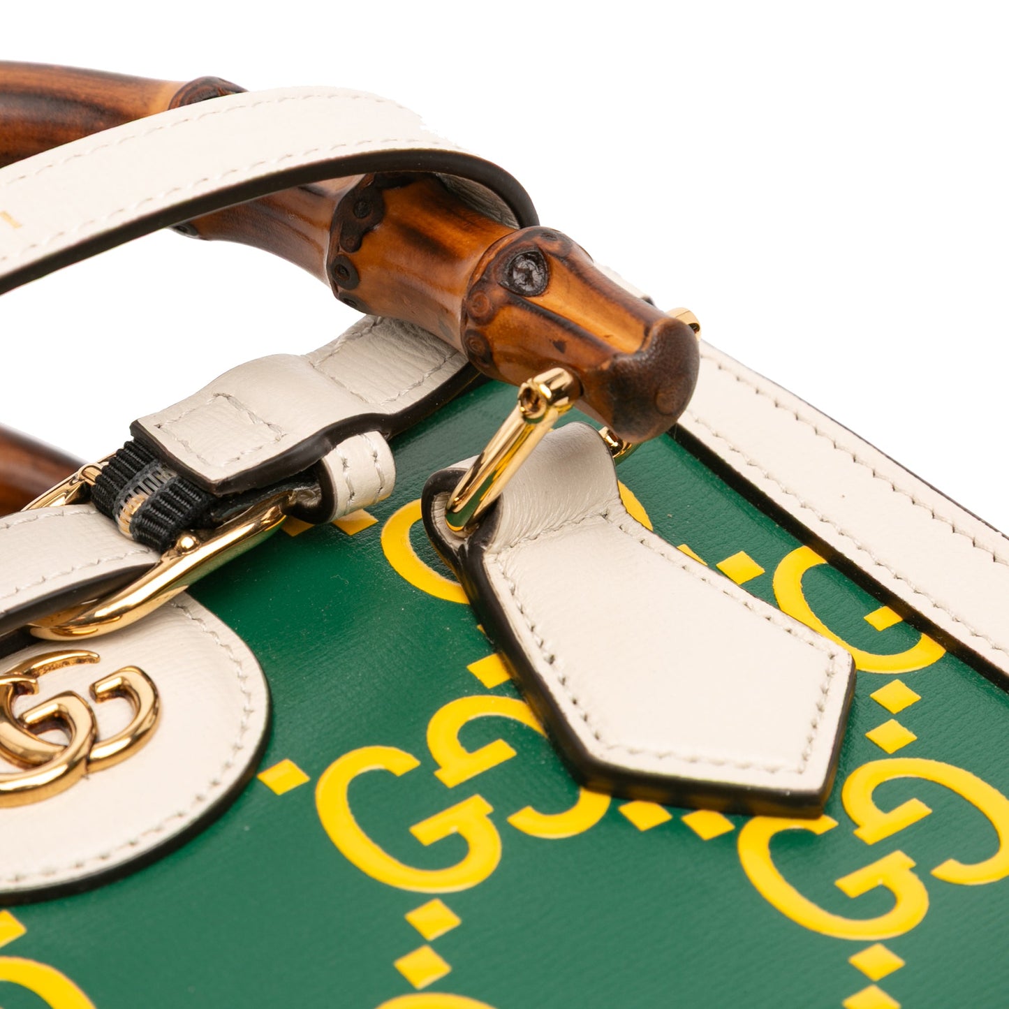 Gucci Mini Leather Bamboo GG Diana Satchel