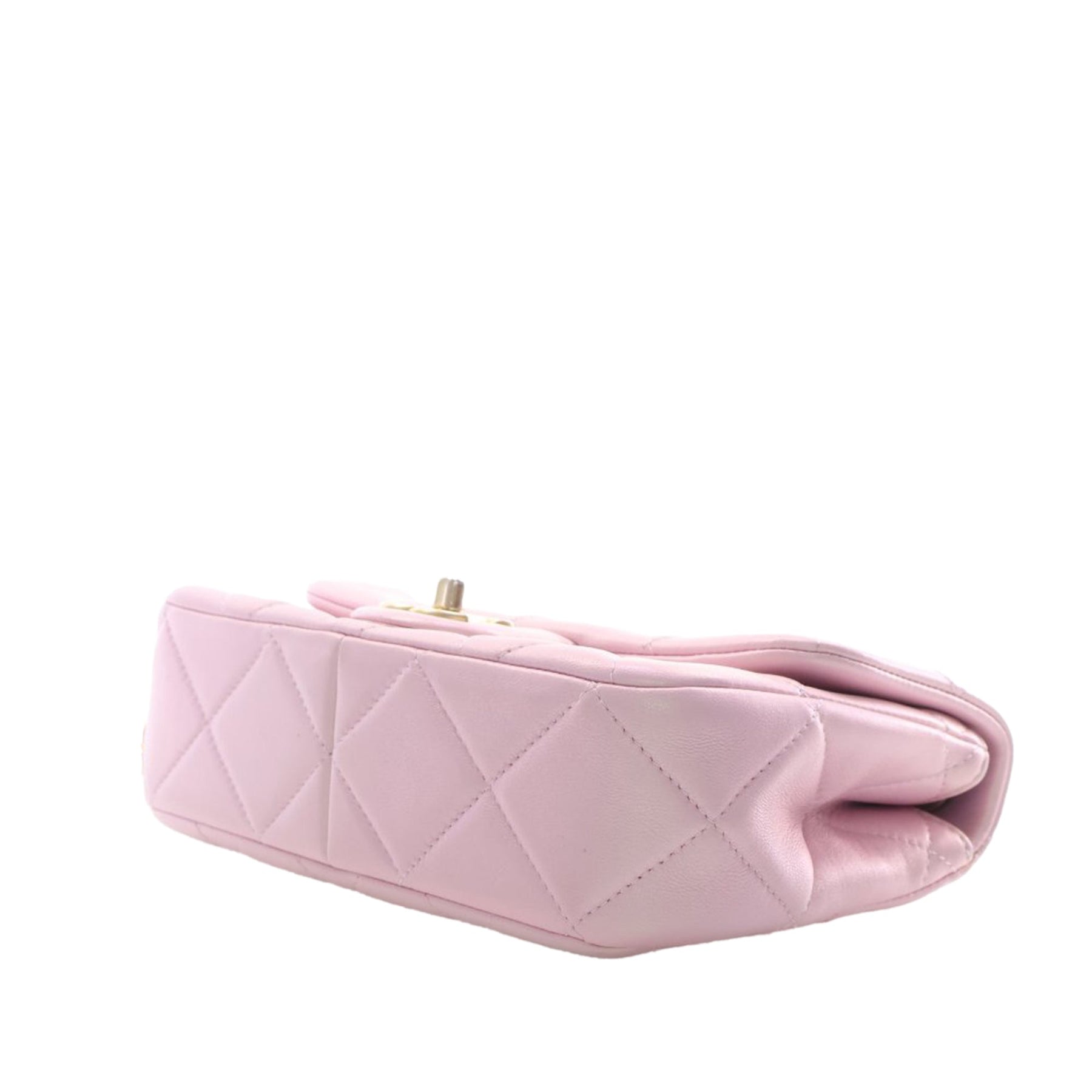 Chanel Mini Quilted Iridescent Lambskin Pearly Flap