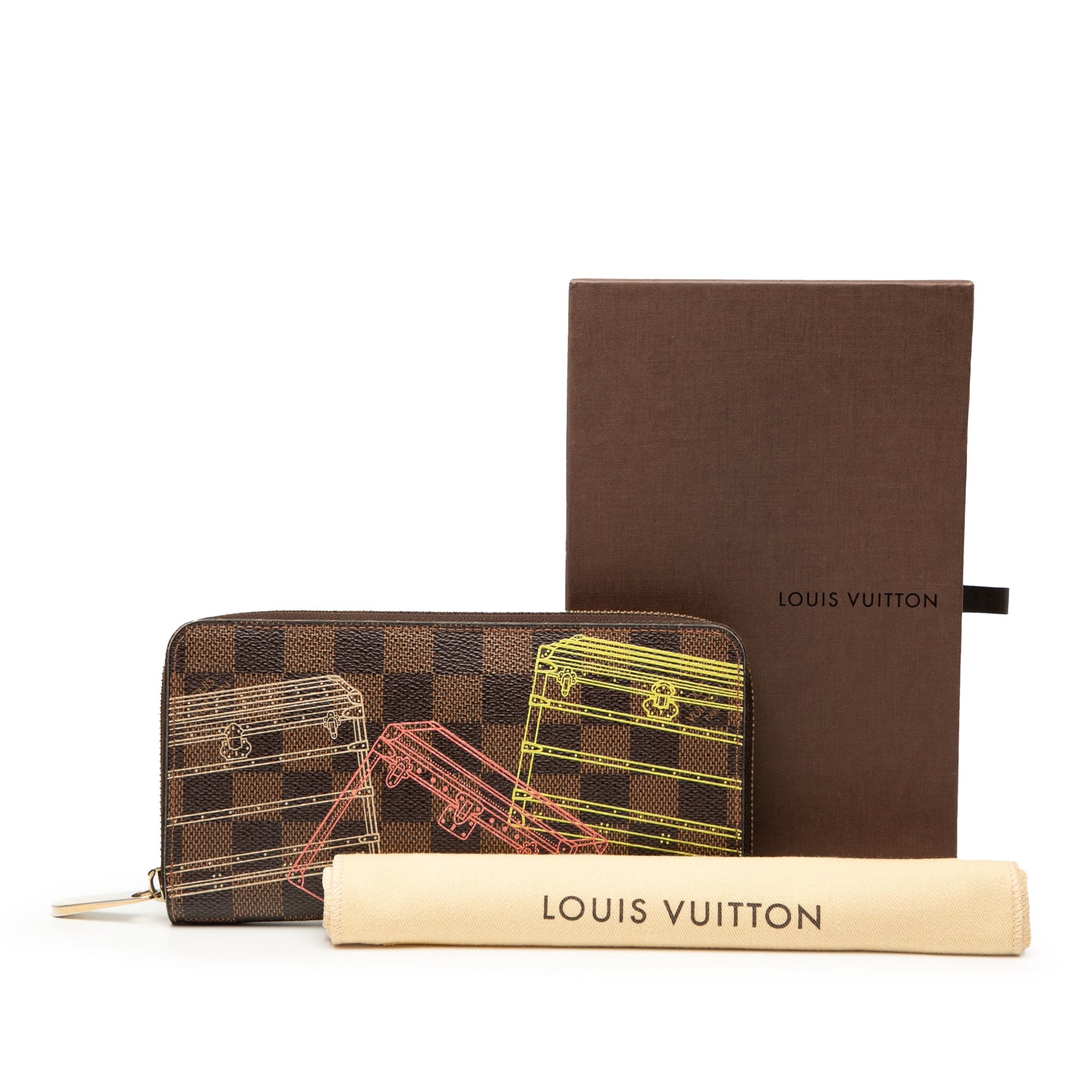 Louis Vuitton Damier Ebene Inventuer Trunks and Locks Zippy Wallet