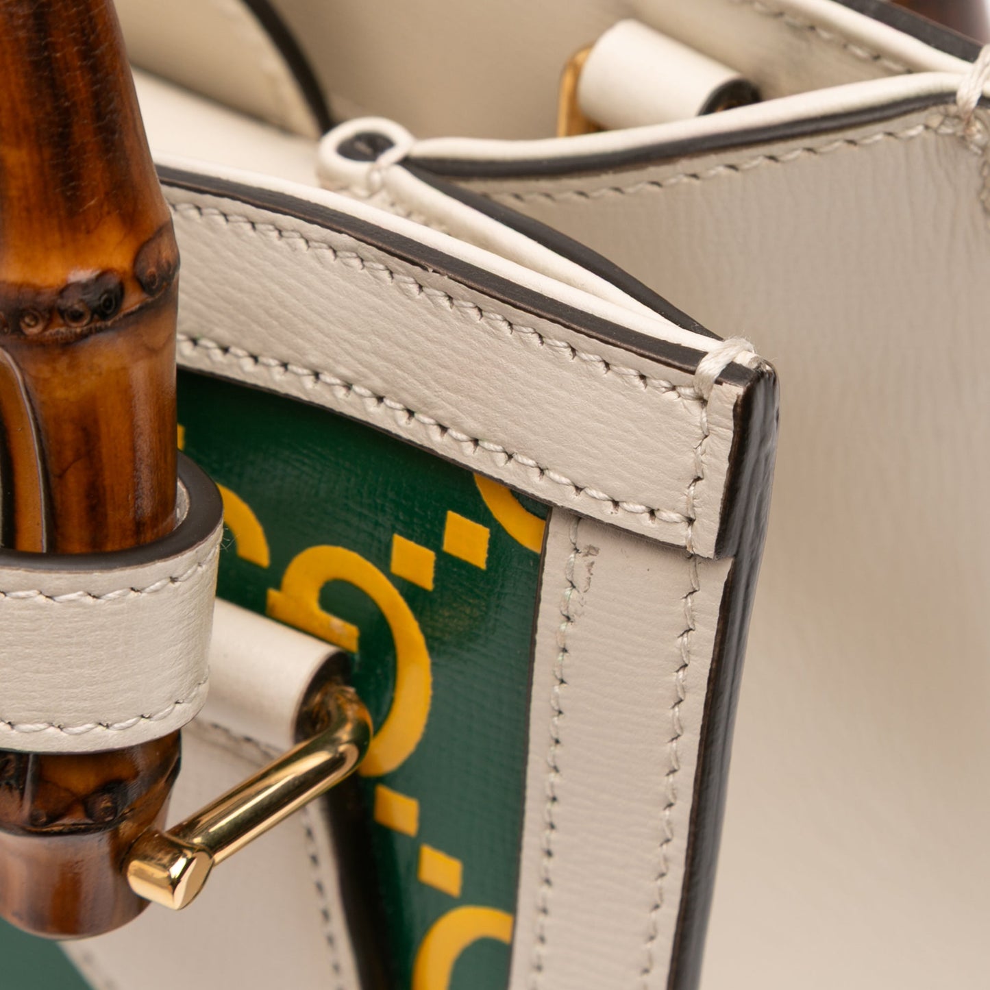 Gucci Mini Leather Bamboo GG Diana Satchel