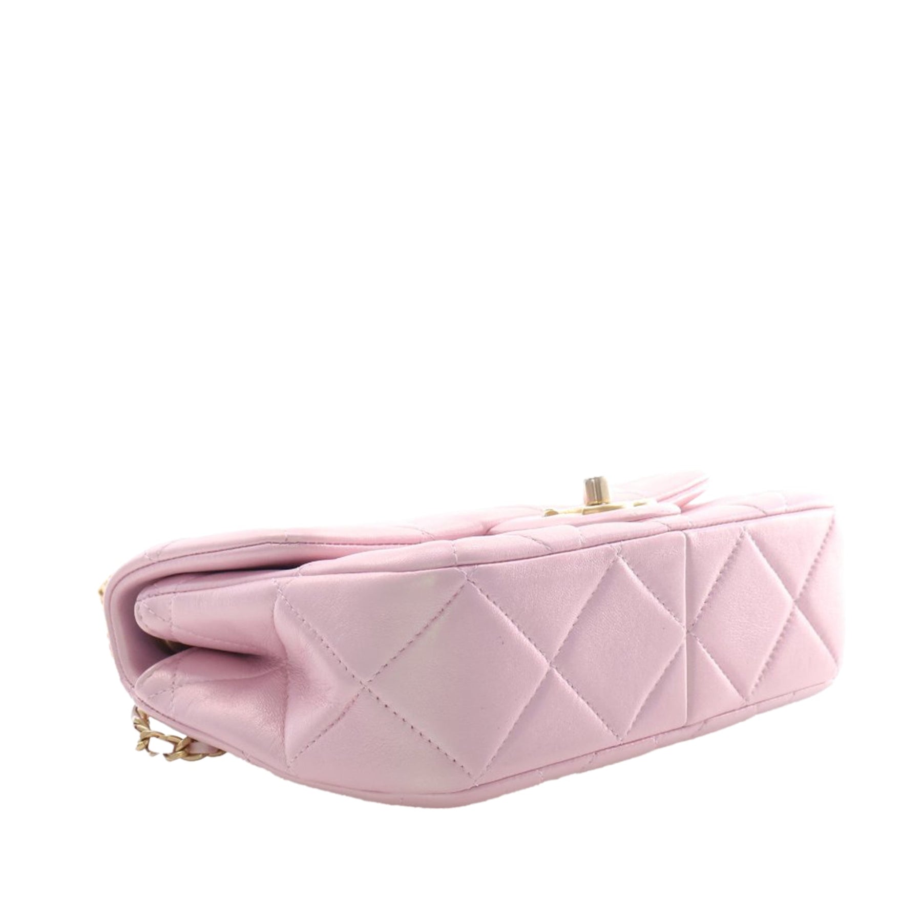 Chanel Mini Quilted Iridescent Lambskin Pearly Flap