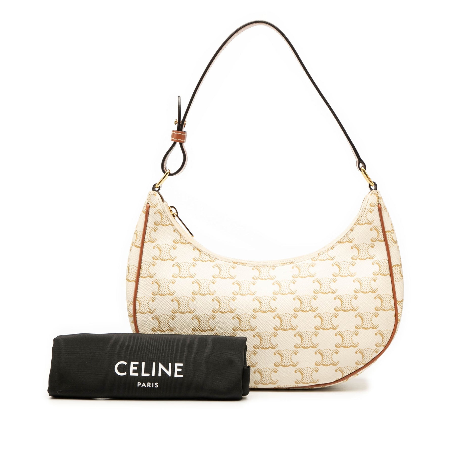 Celine Triomphe Coated Canvas Ava Shoulder Bag