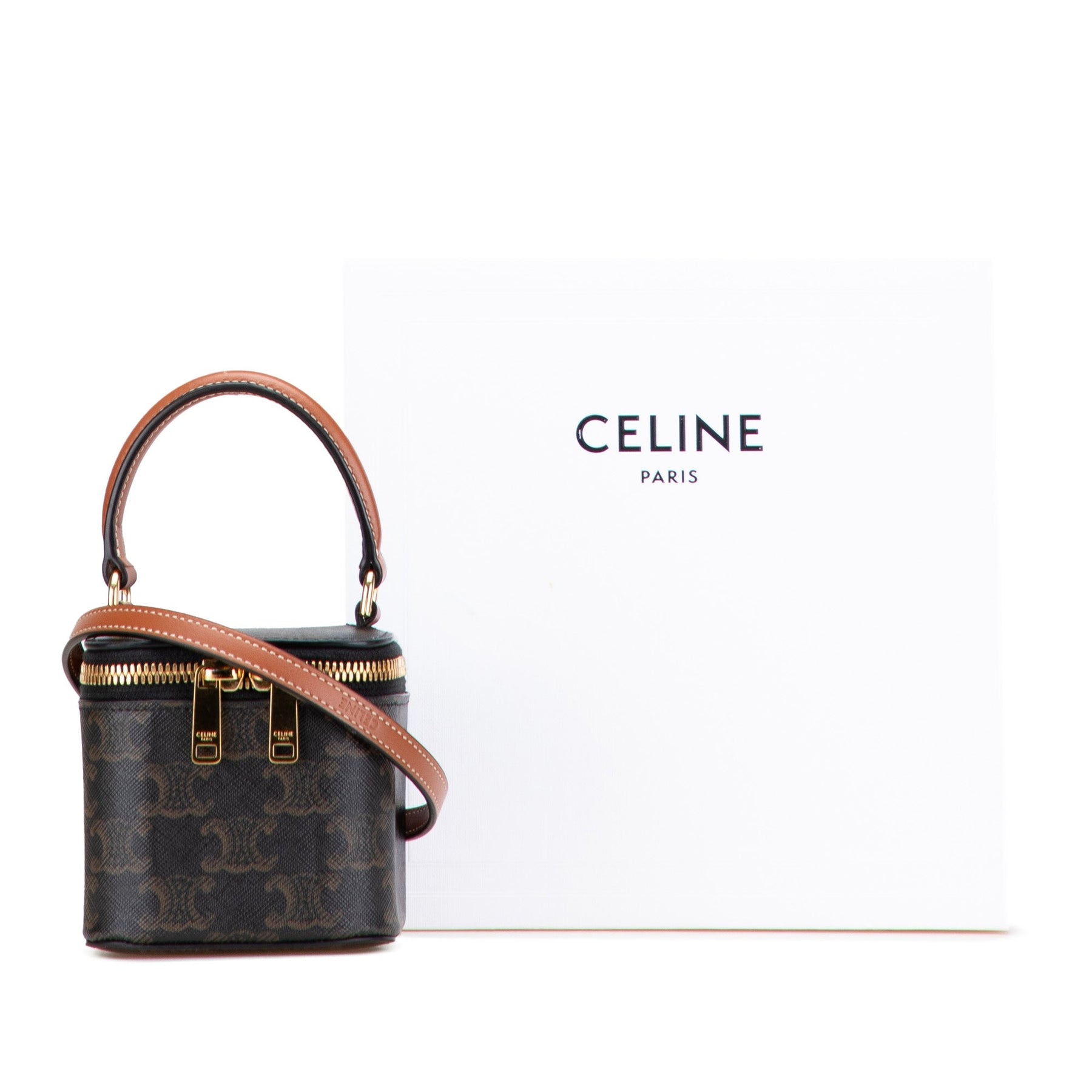 Celine Mini Triomphe Coated Canvas Vanity Case